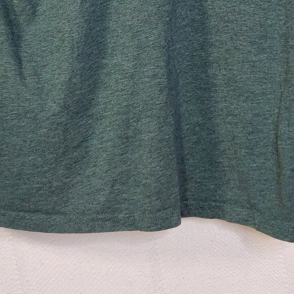 Polo Ralph Lauren Heather Green SS Logo Pocket V-Neck Cotton Poly Tee Sz M 10-12 - Picture 10 of 16